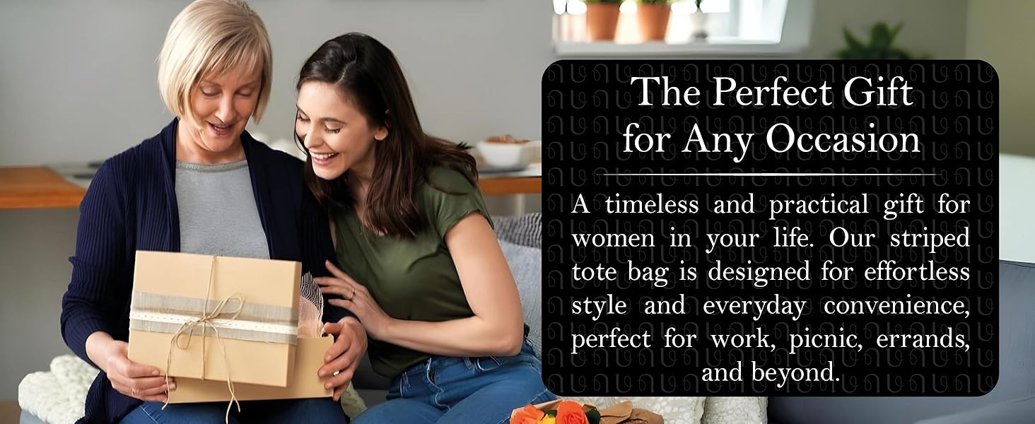 gifts for mom gifts for her tote bag gifts for any occasion black striped work nag aloha tote rubber