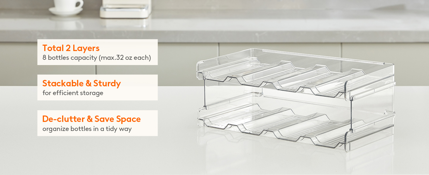 Lifewit Stackable Water Bottle Organizer/Holder for