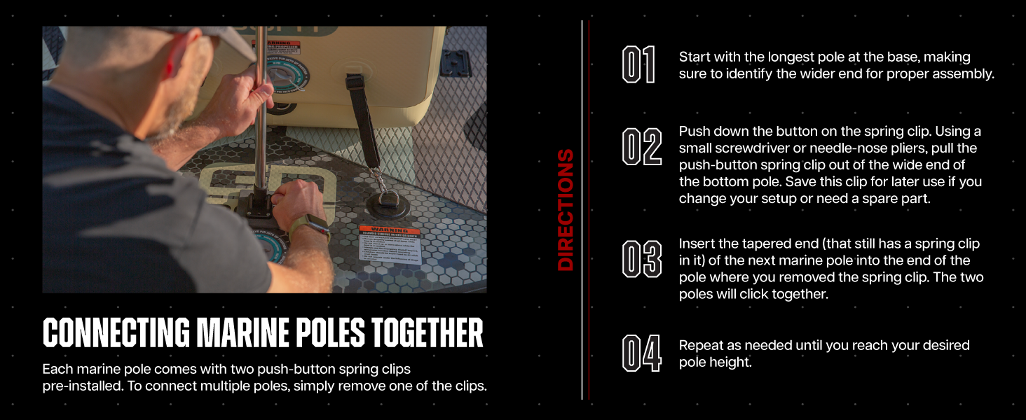 connecting marine poles together