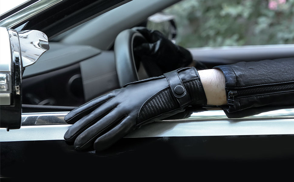 LEATHER DRIVING GLOVES WINTER