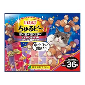 Amazon.co.jp: いなば ちゅるビ~ まぐろバラエティ 10g×36袋 猫