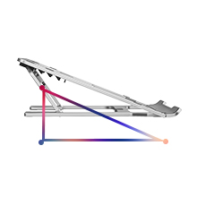 URBAN KINGS Aluminium Laptop Stand for Desk, Adjustable 6 Angle Laptop Riser for Laptops 13" 14" 15.6" inch 97 A