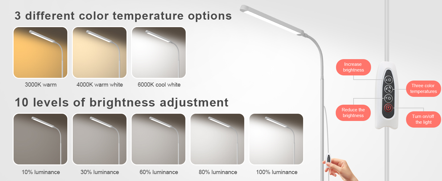 Dimming floor lamp