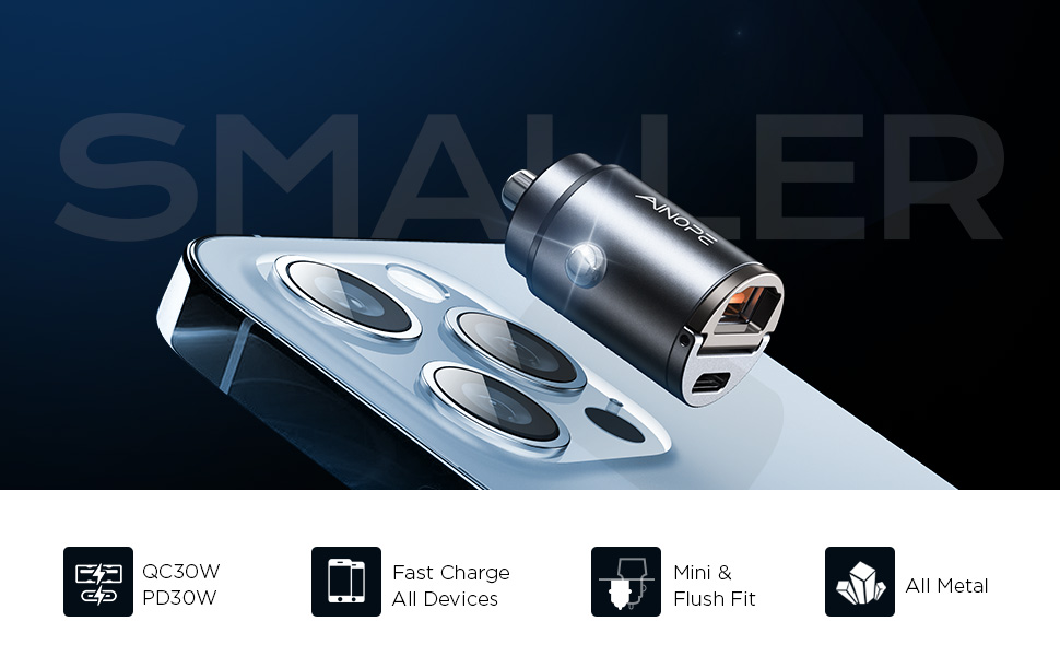 USB C Car Charger Adapter 60W, AINOPE iPhone Car Charger