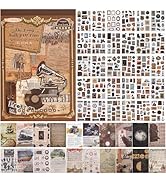 Amazon.com: Auguro Vintage Scrapbook Book With 413 Stickers