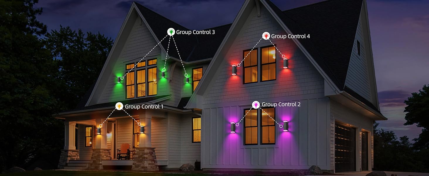 smart outdoor wall lights exterior