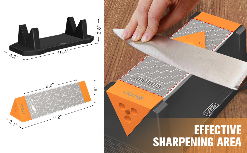 Goodjob Diamond Sharpening Stone 3 Side Grit 400/1000/8000
