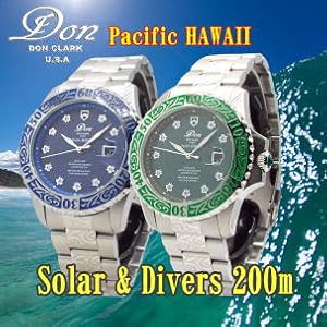 Amazon.co.jp: Dunk Clark Men's Solar Watch, Hawaiian Jewelry