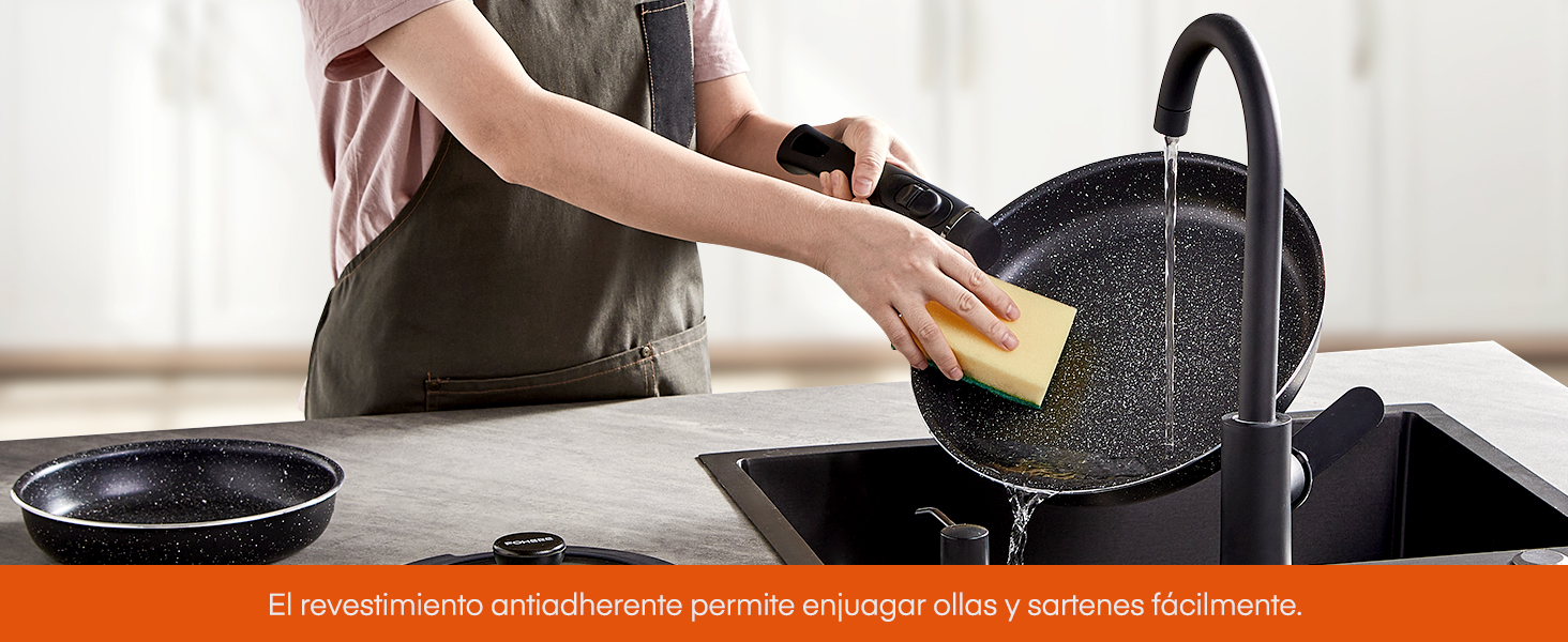 Juego de ollas y sartenes