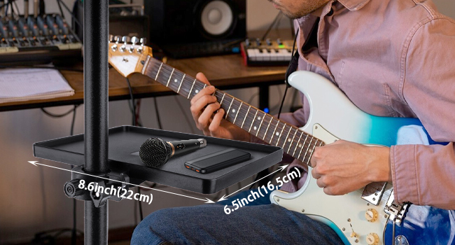 mic stand tray, microphone stand tray