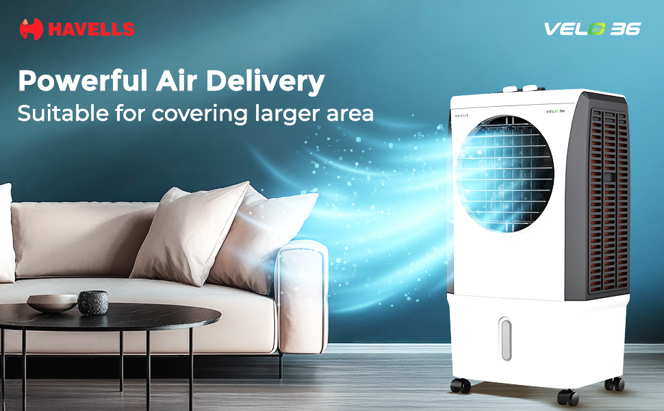 Review Havells Velo 36 L Personal Air Cooler For Room|Powerful 8 Main