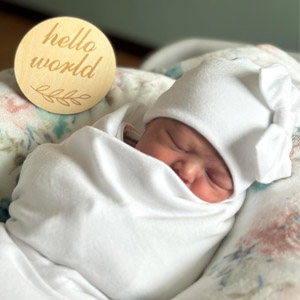 Newborn Receiving Blankets Cotton Warm Sleepsack with Mittens & Bow Hats