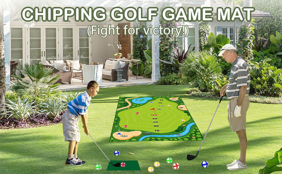 Golf Chipping Game Mat Chip Games Sticky Practice Golf