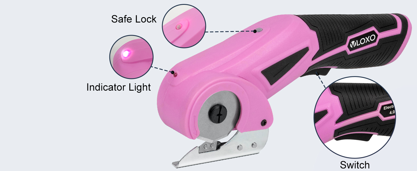 Cordless Electric Scissors, VLOXO Rechargeable Fabric