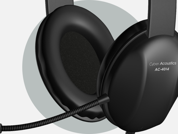 コントローラ Amazon.com: Cyber Acoustics USB-A Stereo Headset (AC-4006