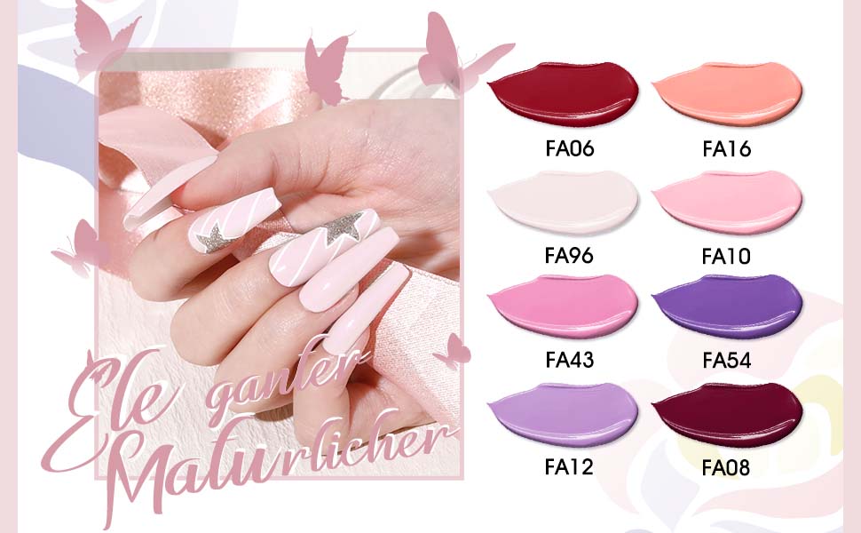 gel nail polish red set