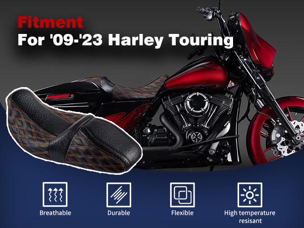 Amazon.com: Advanblack Harley Touring Seats Raptor Seat With