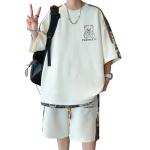 Amazon | [Liaziong] ジャージ メンズ 上下セット 夏 クマ t