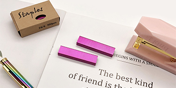 rose gold red blue green staple 26/6 standard staples set office school stapling stapler refill