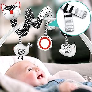 Car Seat Toys Baby Toys 0-3 Months Infant Toys Spiral Stroller Toys
