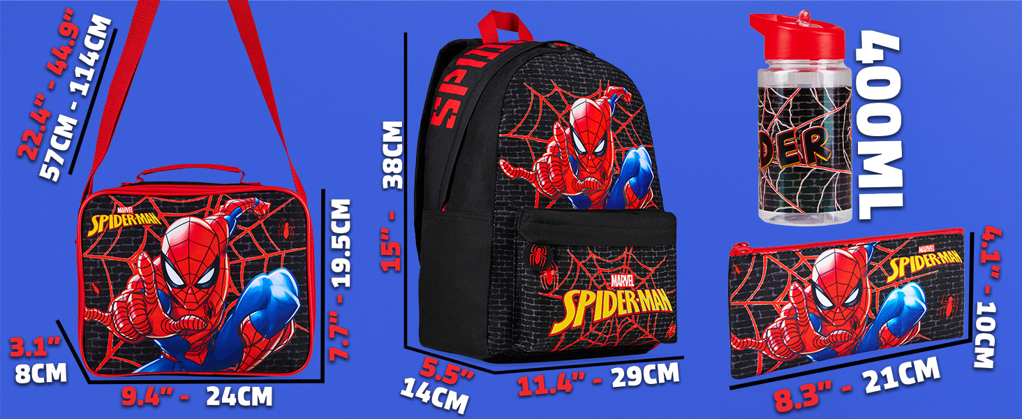 Marvel Spiderman Backpack Lunch Box