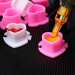 Disposable Tattoo Ink Cups Heart Shaped