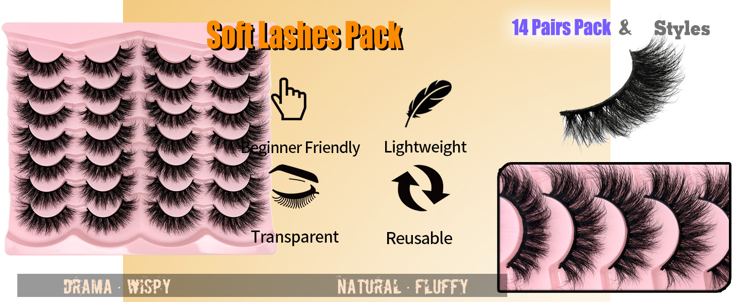 3d mink lashes fluffy cateye lashes faux mink false eyelashes natural look