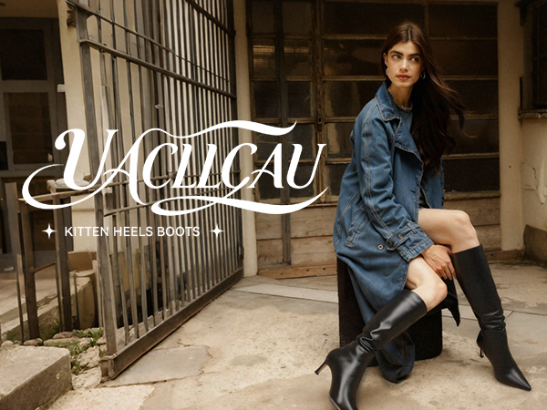 Amazon.com | Uacllcau Knee High Boots Women Pointed Toe