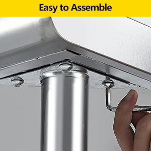 Easy assembly food prep table