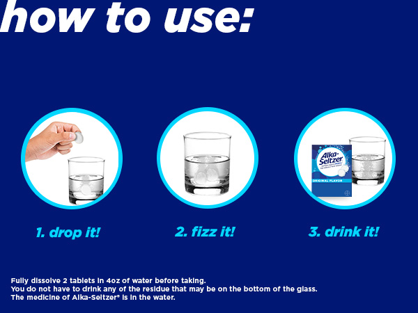 how to use - drop it, fizz it, drink it