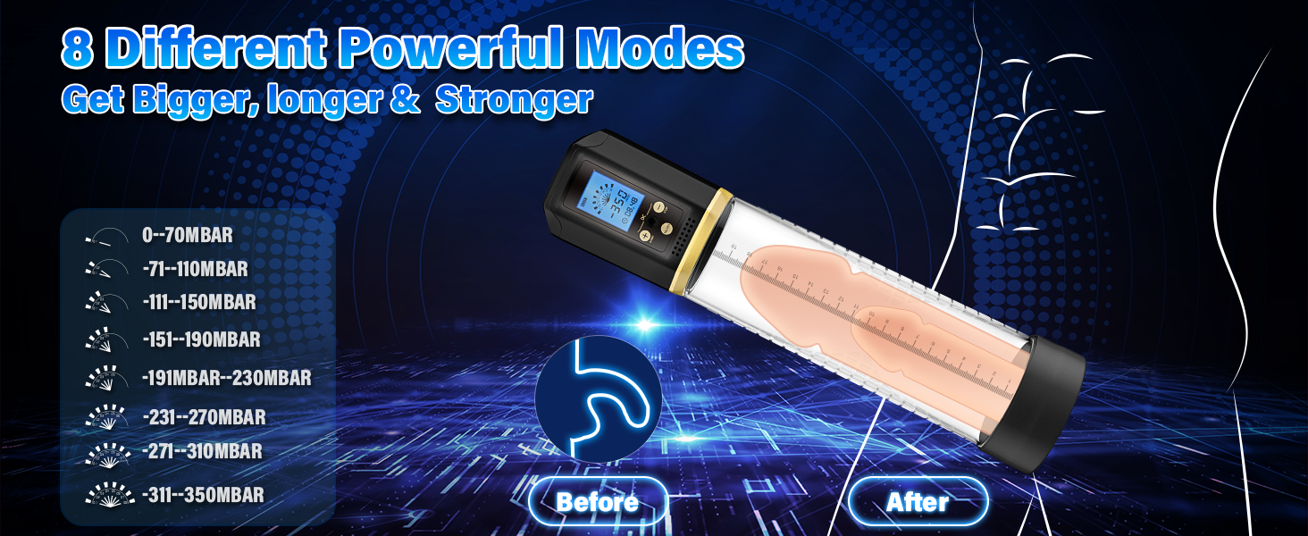 8 different powerful modes