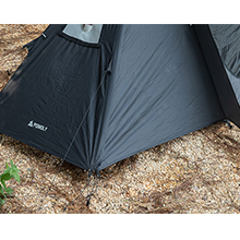 STOVEHUT Black Lightweight Shelter with Two Tarp Poles and Two Tent Poles