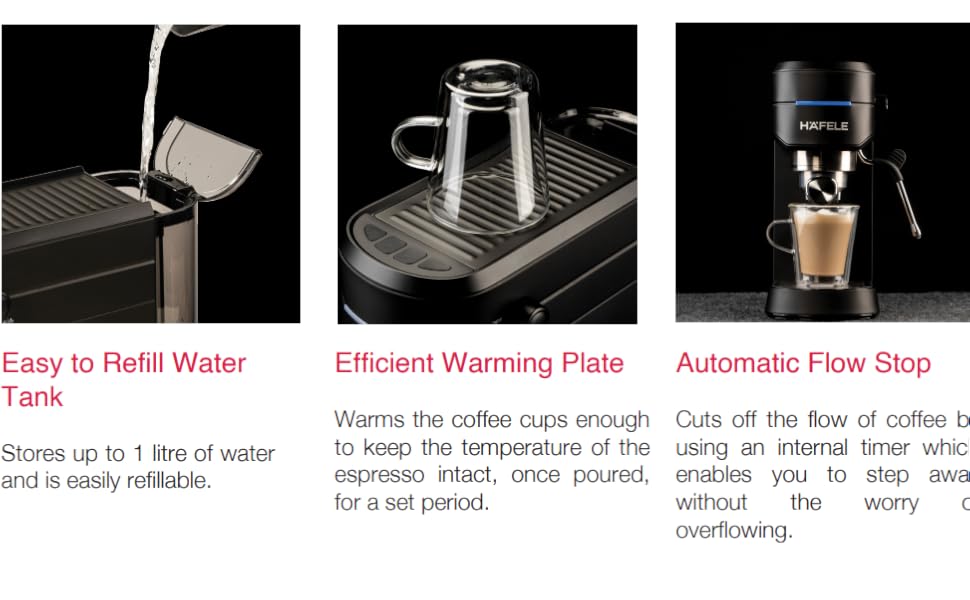 Buy Hafele UKaffee Espresso Coffee Machine Coffee Types Single