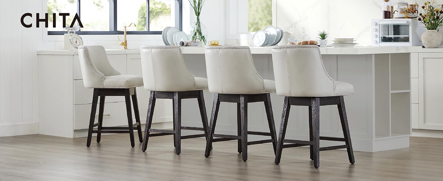 CHITA Swivel Counter and Bar Barstools