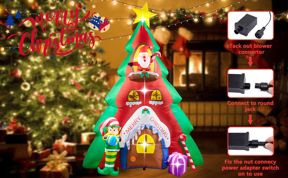 Ciaell 10FT Christmas Tree Inflatable Christmas Tree