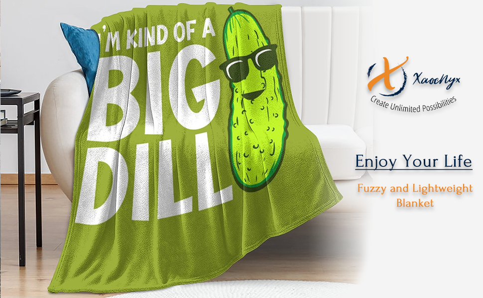 XaocNyx Pickle Blanket Gifts, 80"x60" Cozy Plush Pickle
