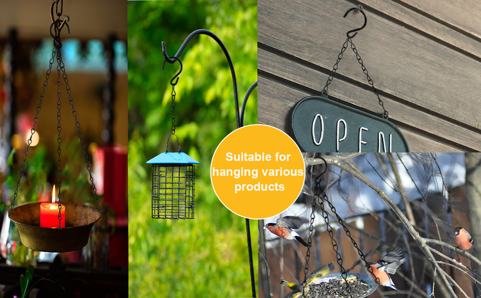 6PCS 20Inches Hanging Chain for Hanging Basket Chain, Bird