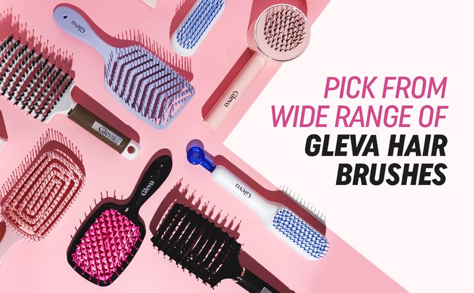 gleva detangler hairbrush self cleaning hairbrushes