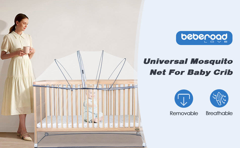 Beberoad Love Crib Tent Mosquito Net for Crib Baby Crib