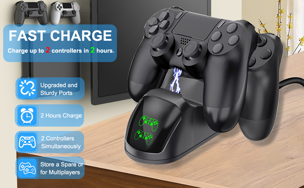 Charger Station for PS4 Controller,Charging Dock for DualShock 4