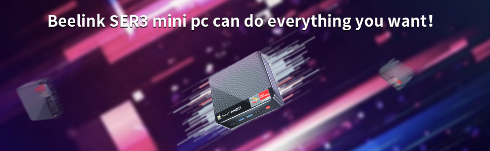 mini pc beelink SER3 win11 win10 pro triple display amd ryzen7 mini computers office gaming