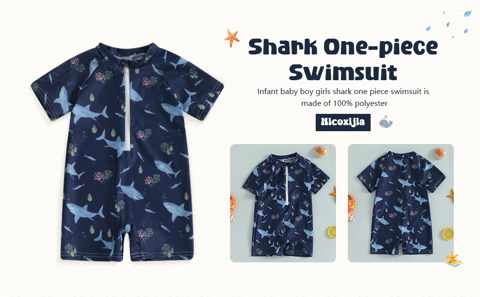 Infant One Piece Zip Swimsuit