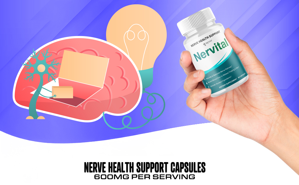 Nervital Capsules Nerve All Natural Neuro Sciatica Advanced Formula Pills Capsules