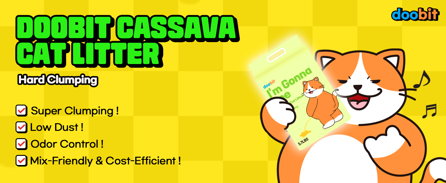 cassava cat litter