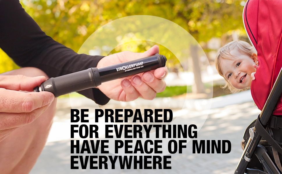 compact, stroller pump, steerling tire co, inflate inner tubes, wheels