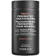 Men’s Daily Multivitamin, 25+ Vitamins & Minerals, Fermented, Organic Whole Foods, Probiotics Sup...