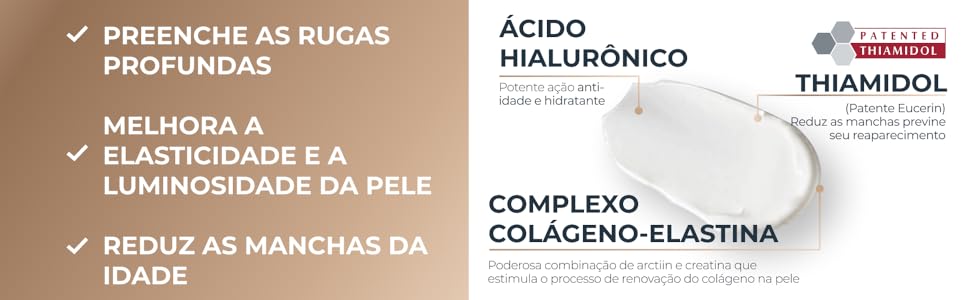 A combinação de Ácido Hialurônico e Arctiin promovem ação antioxidante, antirrugas e reduz poros.