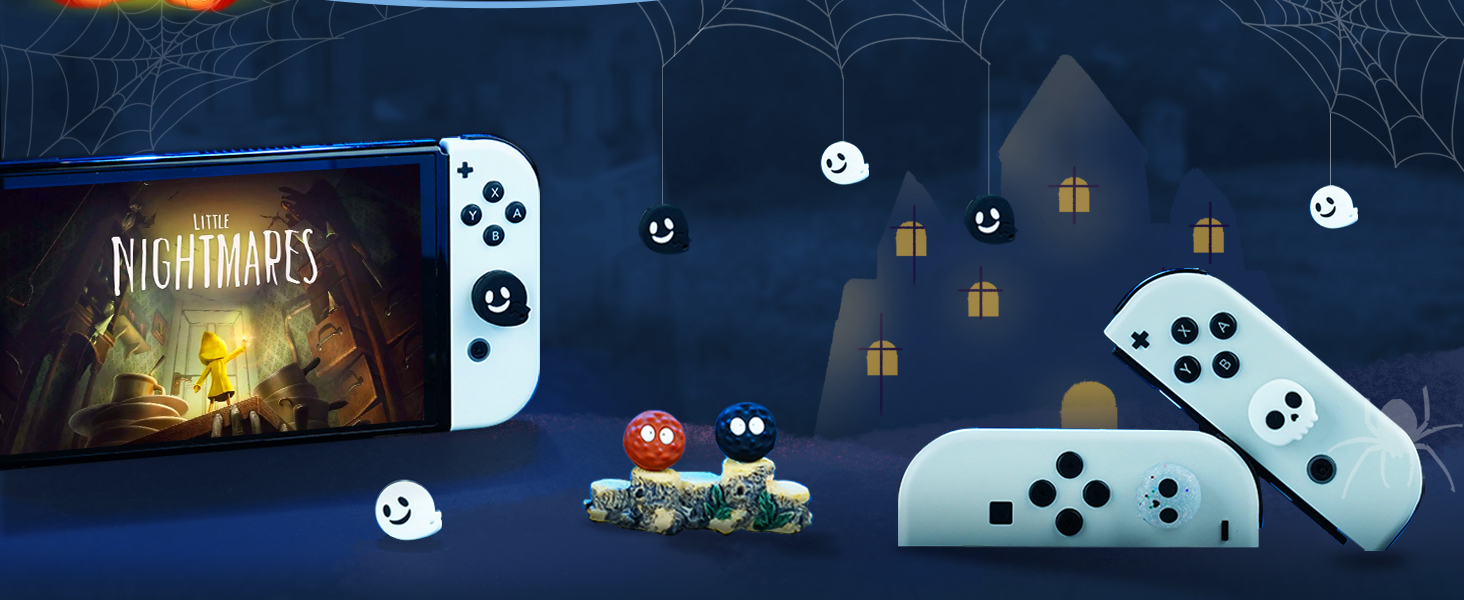 Halloween Thumb Grip Caps for Nintendo Switch JoyCon, Cute