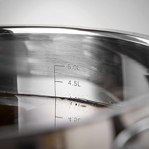 Lewis's Induction Safe Stock Pot with Stainless Steel Lid