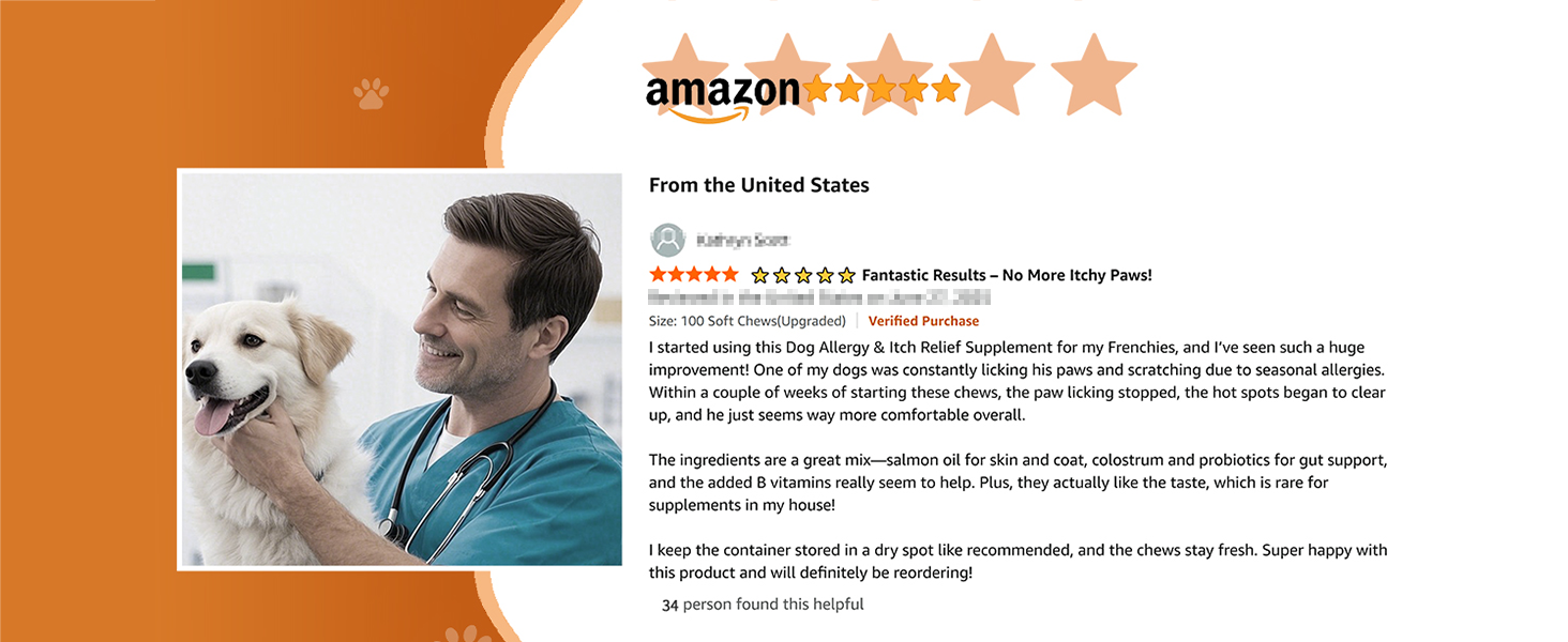 Dog Allergy &amp; Itching Relief Supplement